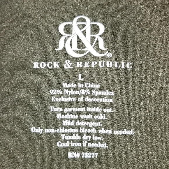 Rock & Republic Seamless Olive Green Tank Top New Without Tags - Picture 4 of 5
